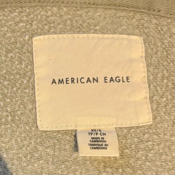 Sage green American eagle oversized zip hoodie - Picture 3 of 3